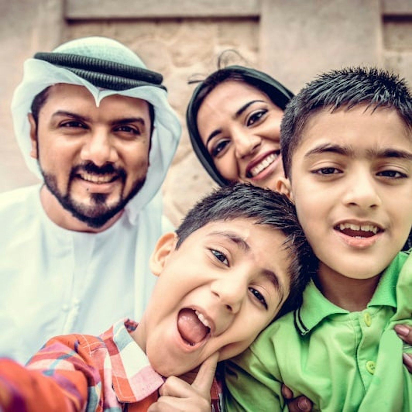 Arabic family selfie